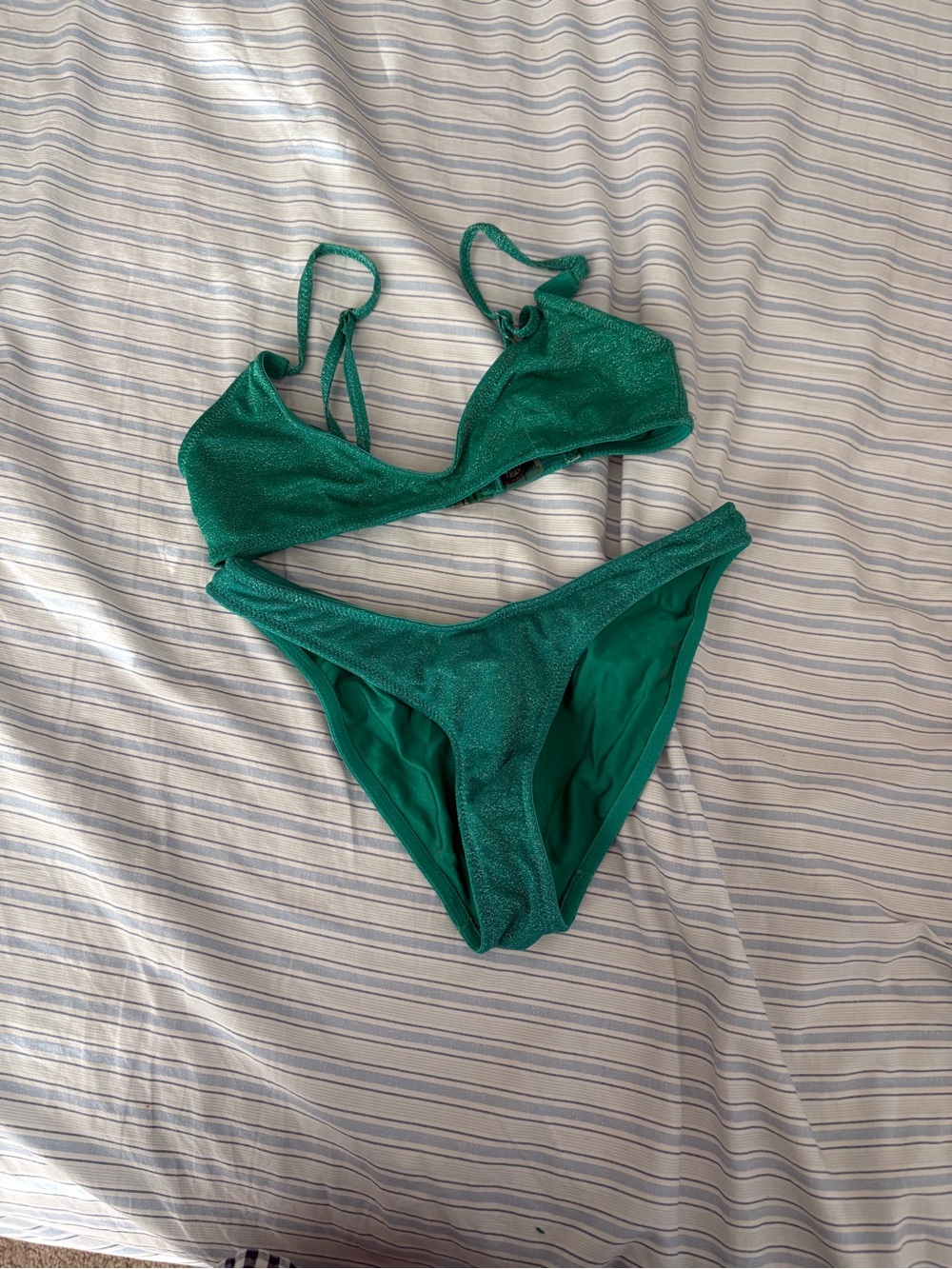Triangl Shimmery Green Bikini Set